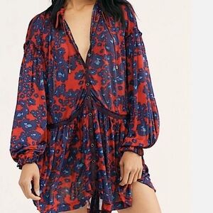 Free People Love Letter Tunic Top Mini Dress Size Small